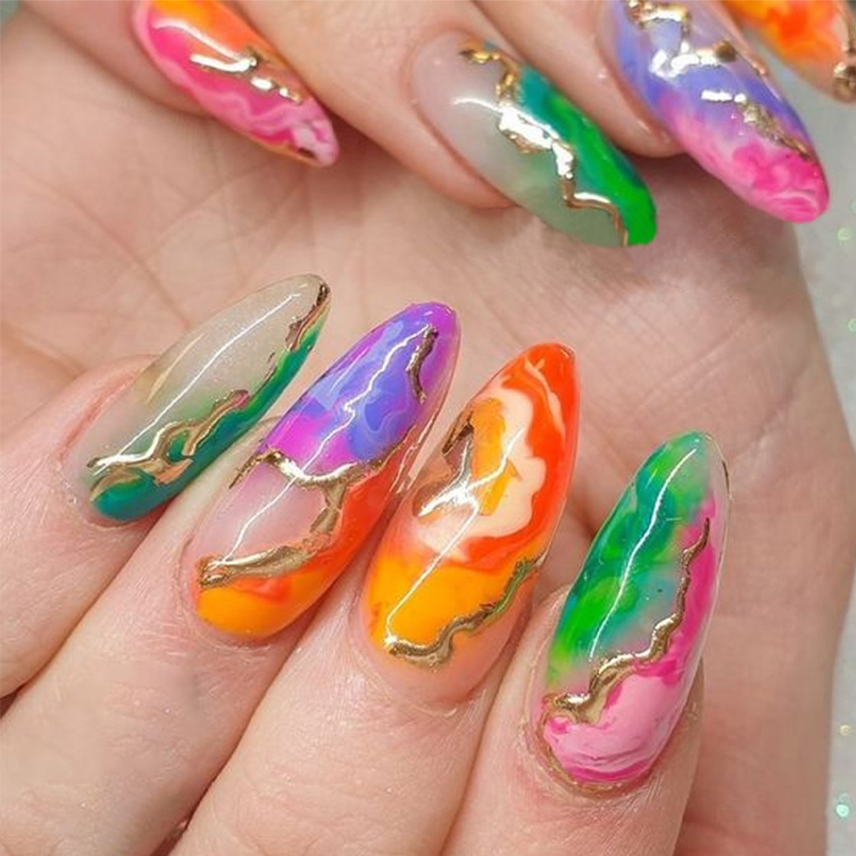 Glue Stick Pack - Press on Nails Almond Shaped Medium