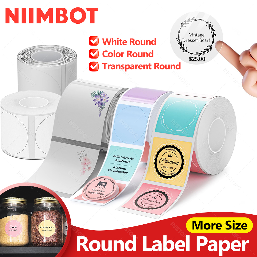 Label Printer Tape - NiiMBOT B21 B1 B3S Round Label