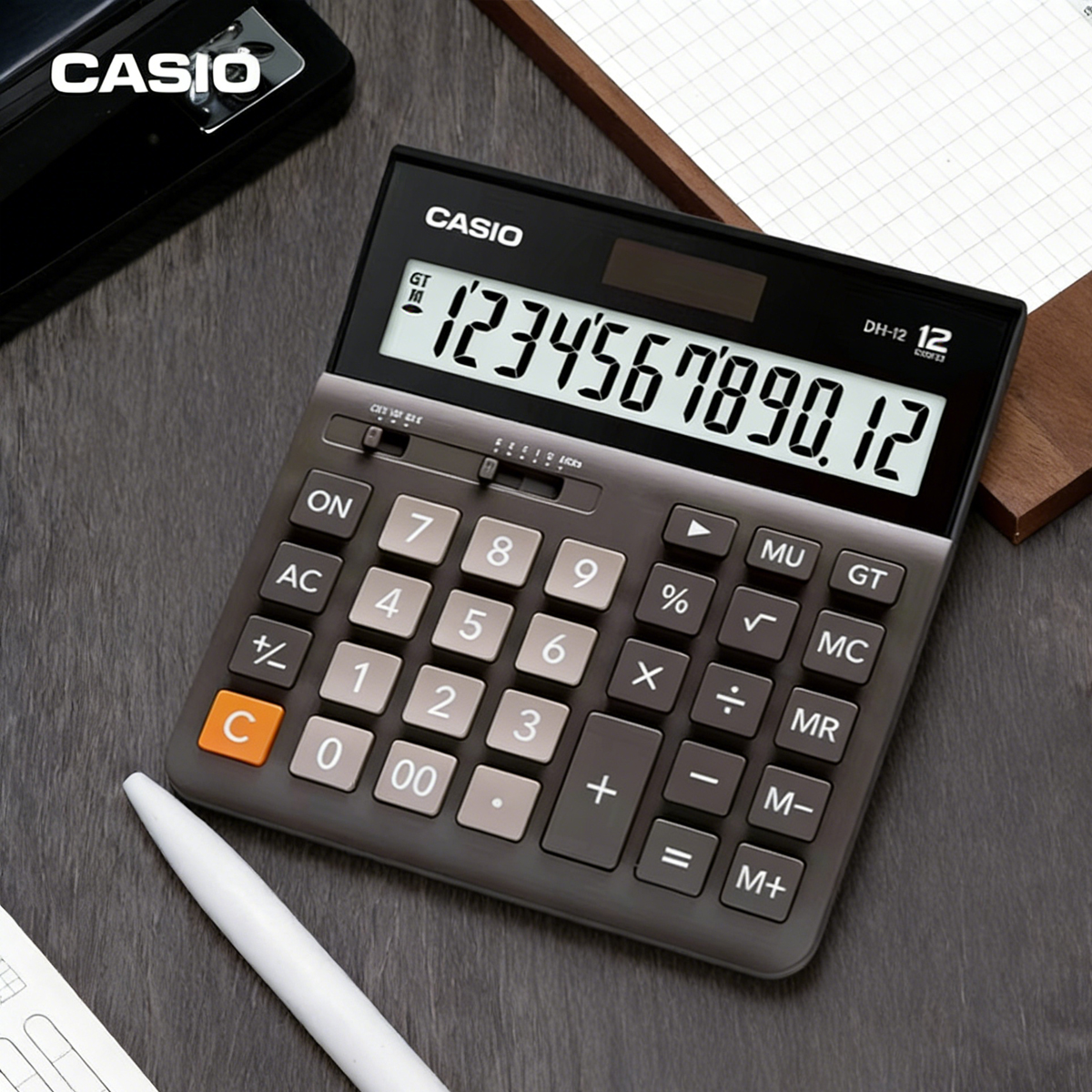Stationery Supplies Business - Casio MH-12 business office solar large-button