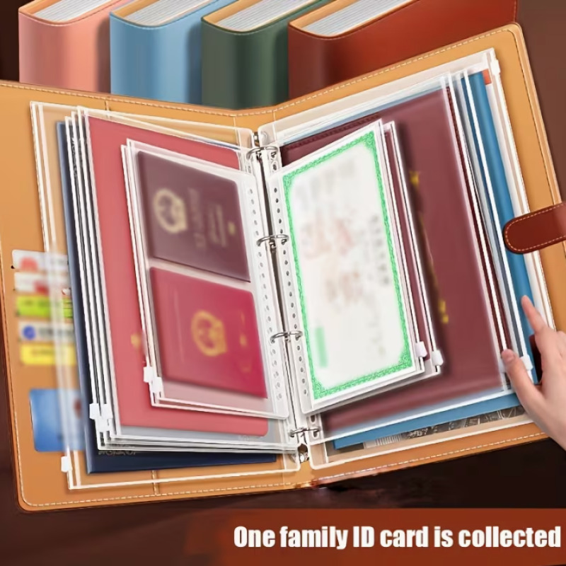 Portfolio Folder Zip - A4 Magnetic Closure Family Document Organizer