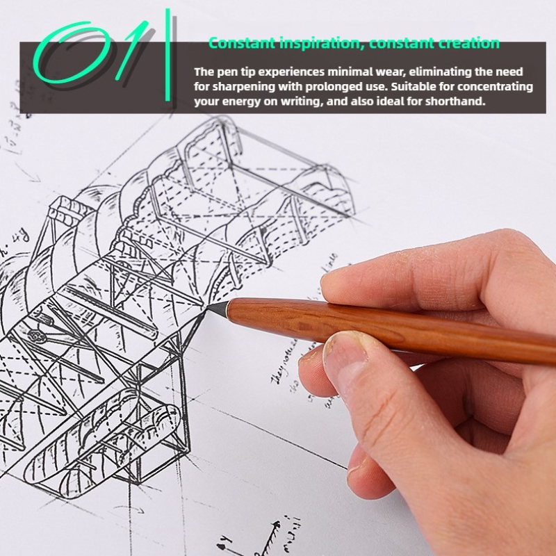 Wooden Eternal Pencil No Sharp - Stationery Office avis et prix