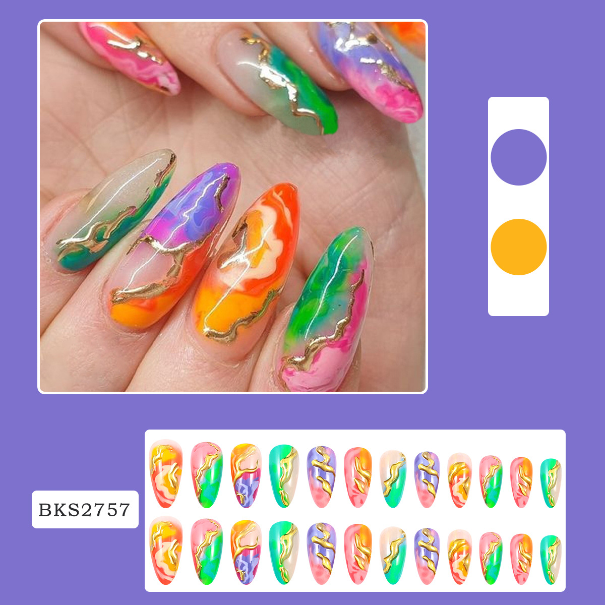 Press on Nails Almond Shaped M - Glue Stick Pack avis et prix