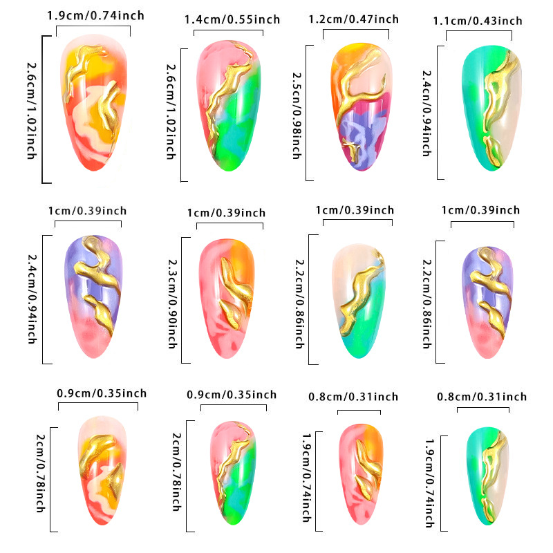 Press on Nails Almond Shaped M - Glue Stick Pack avis et prix
