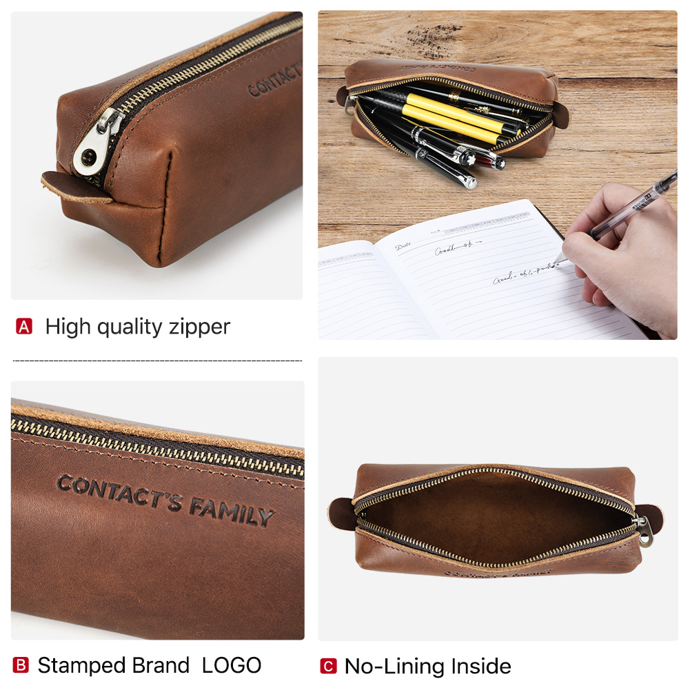 Retro Leather Pencil Case High - Stationery Supplies Business avis et prix