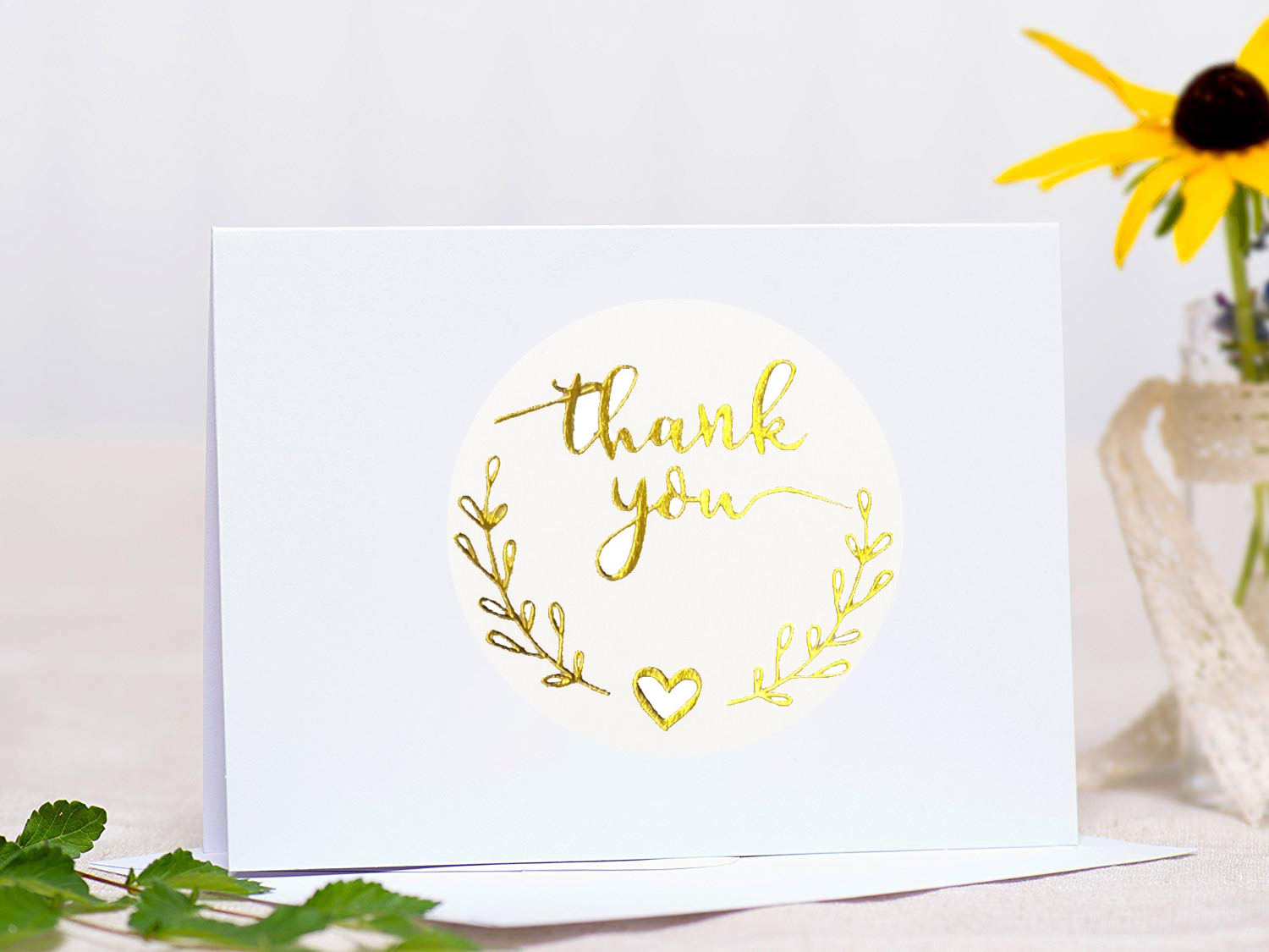 100-500pcs Gold Thank You Stic - Stationery Supplies Business avis et prix