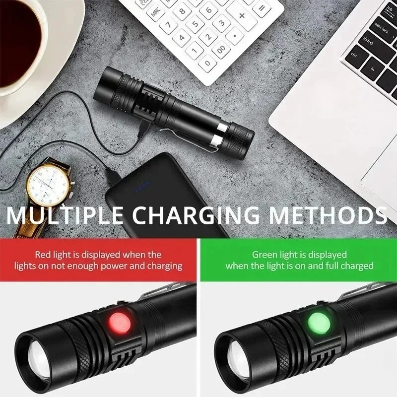 T6 LED Rechargeable Flashlight - Stationery Supply avis et prix