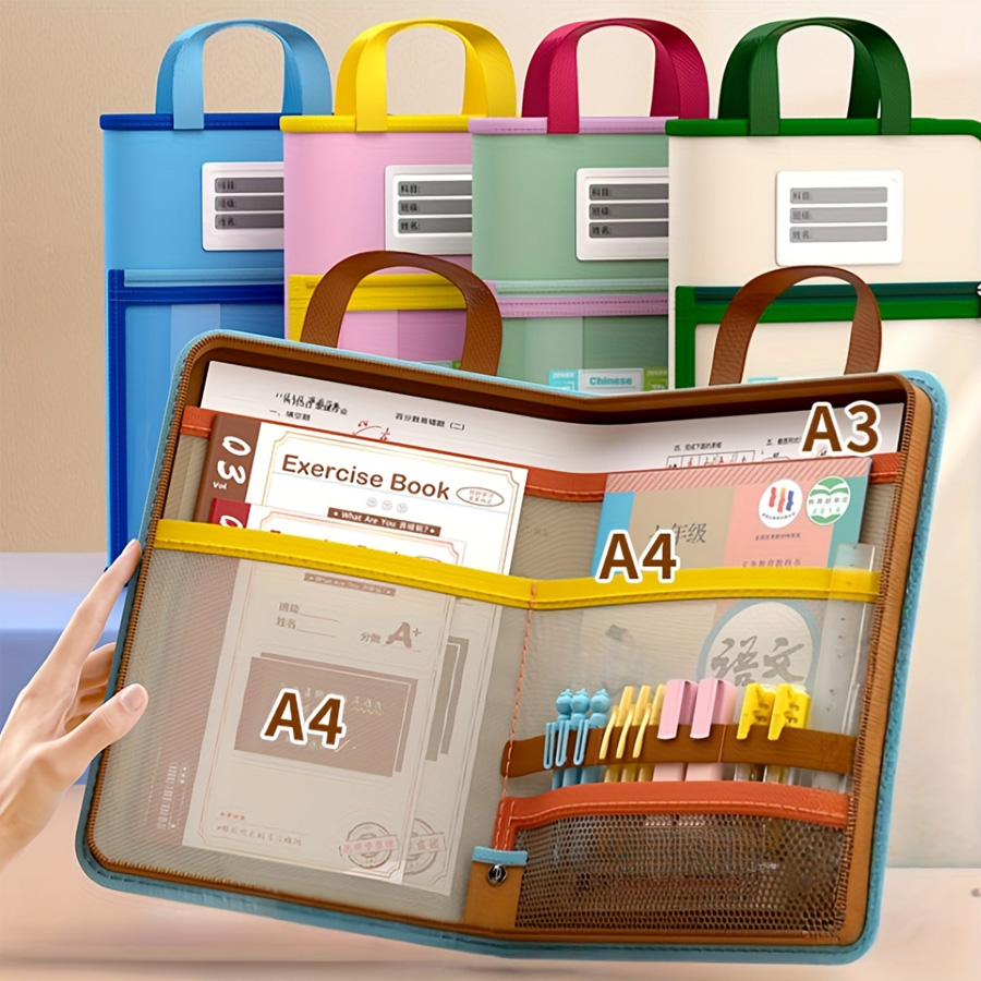 L-shaped A4 file bag, large op - Portfolio Folder Zip avis et prix