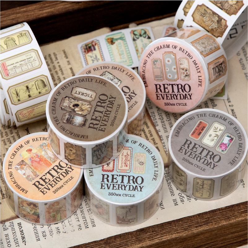 25mm*2m Vintage Letter Washi D - Label Printer Tape avis et prix