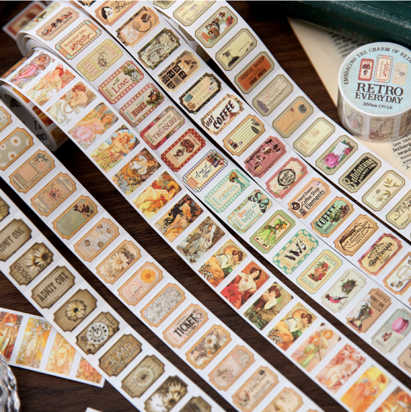 25mm*2m Vintage Letter Washi D - Label Printer Tape avis et prix