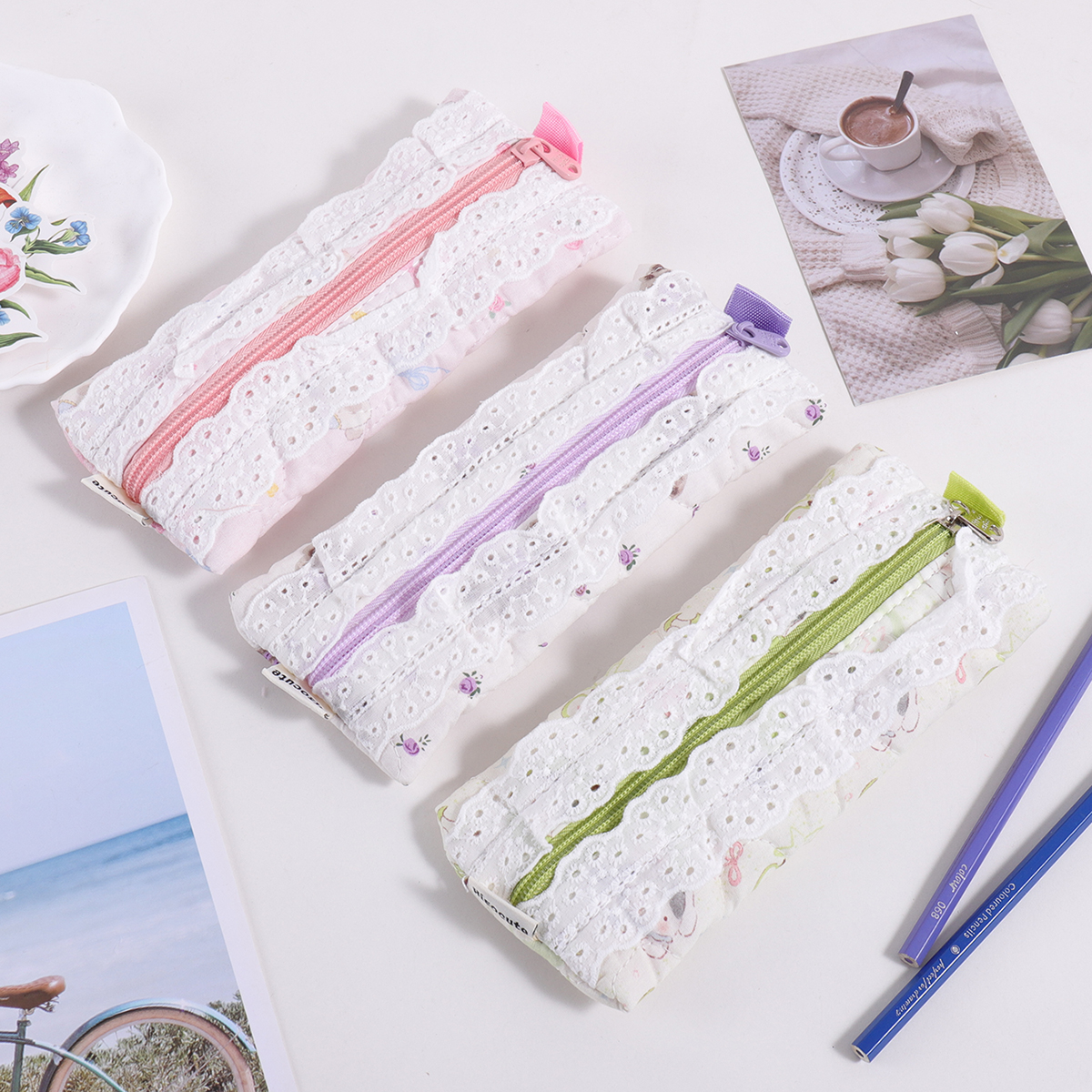 1 pc embroidered lace pencil b - Stationery Office And School Supply Stores avis et prix