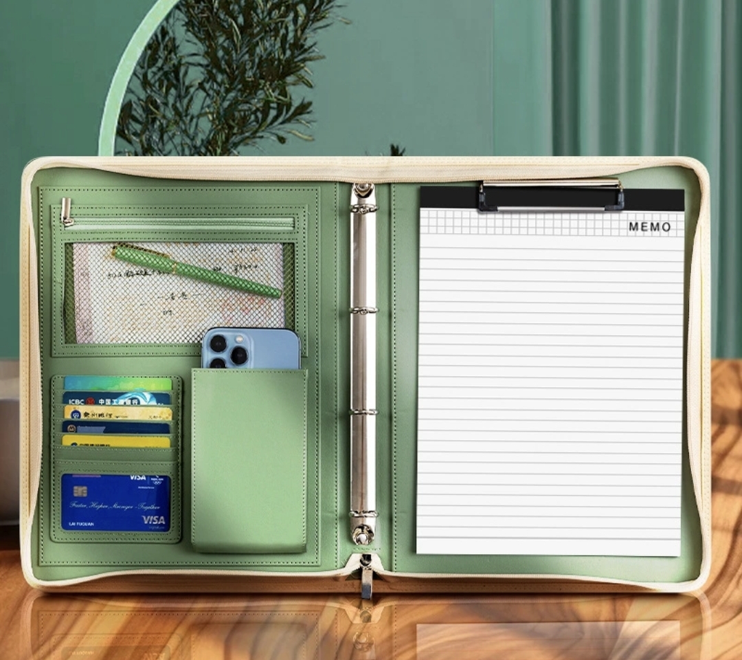 New A4 Zippered Padfolio Folde - Portfolio Folder Zip avis et prix