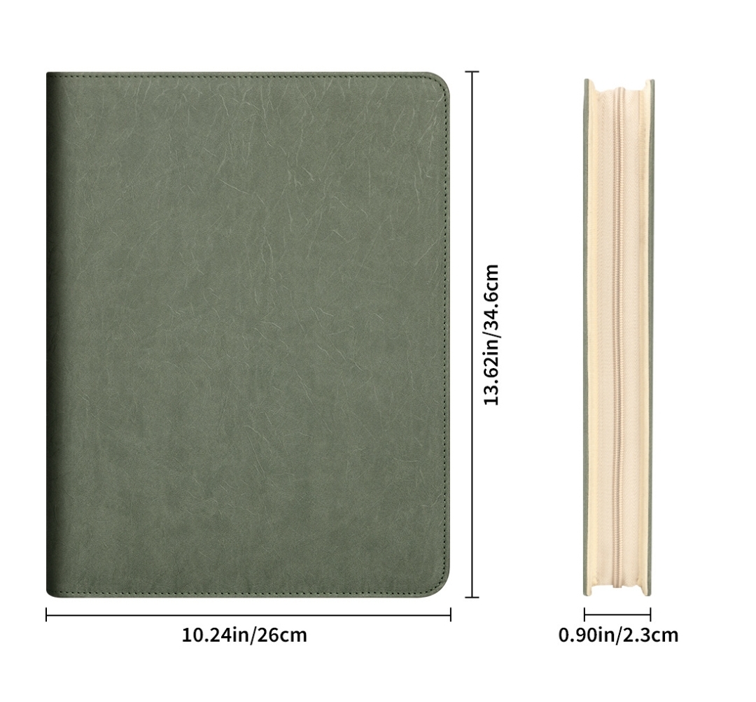 New A4 Zippered Padfolio Folde - Portfolio Folder Zip avis et prix