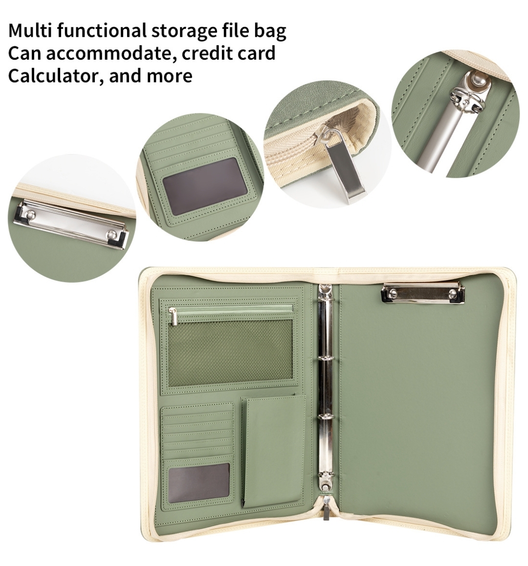 New A4 Zippered Padfolio Folde - Portfolio Folder Zip avis et prix