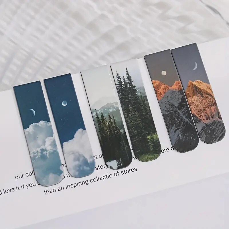 2Pcs/Set Landscape Themed Magn - Paperclip Magnetic Set avis et prix