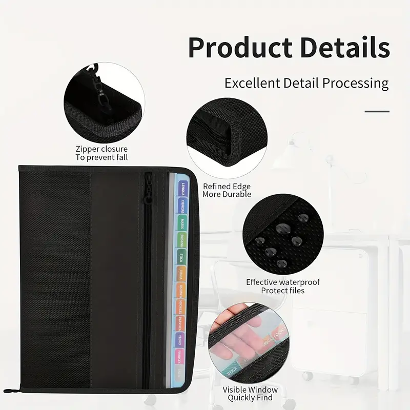 Accordion File Organizer with  - Portfolio Folder Zip avis et prix