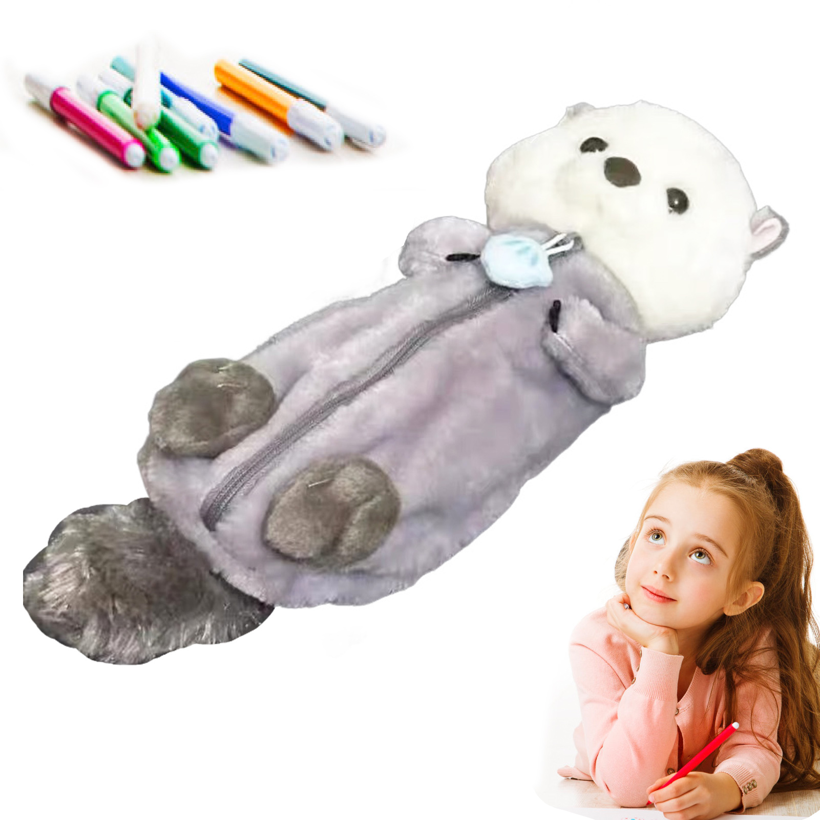 Creative Plush Toy Pencil Case - Stationery Supply avis et prix