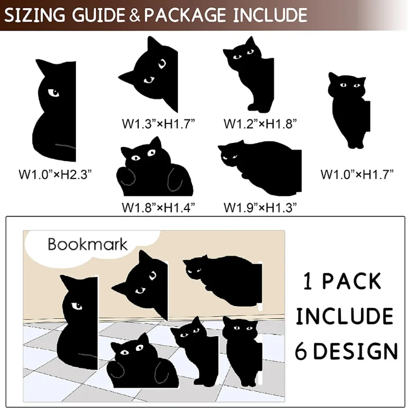 6 Pcs/set Cute Cat Magnet Book - Paperclip Magnetic Set avis et prix