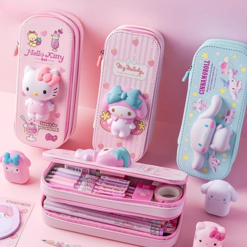 Sanrio 3D Kuromi Melody Double - Pencil Case Large avis et prix
