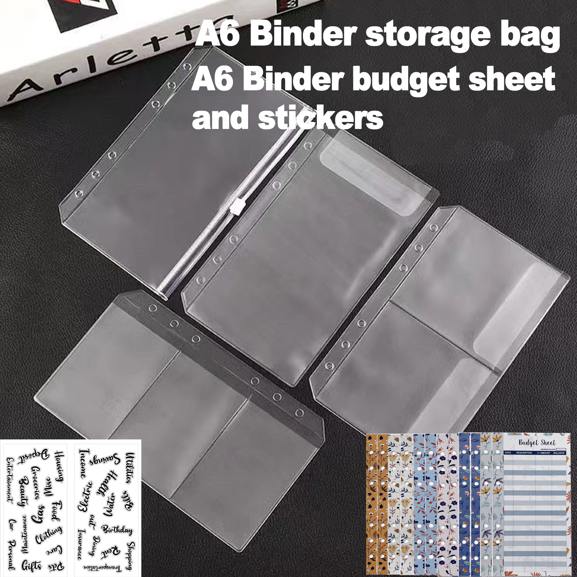 A6 Binder Pockets 6 Holes Cash - Portfolio Folder Zip avis et prix