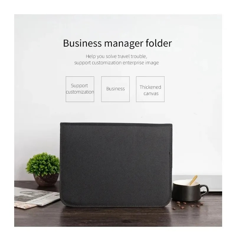 Large Black Business Portfolio - Portfolio Folder Zip avis et prix