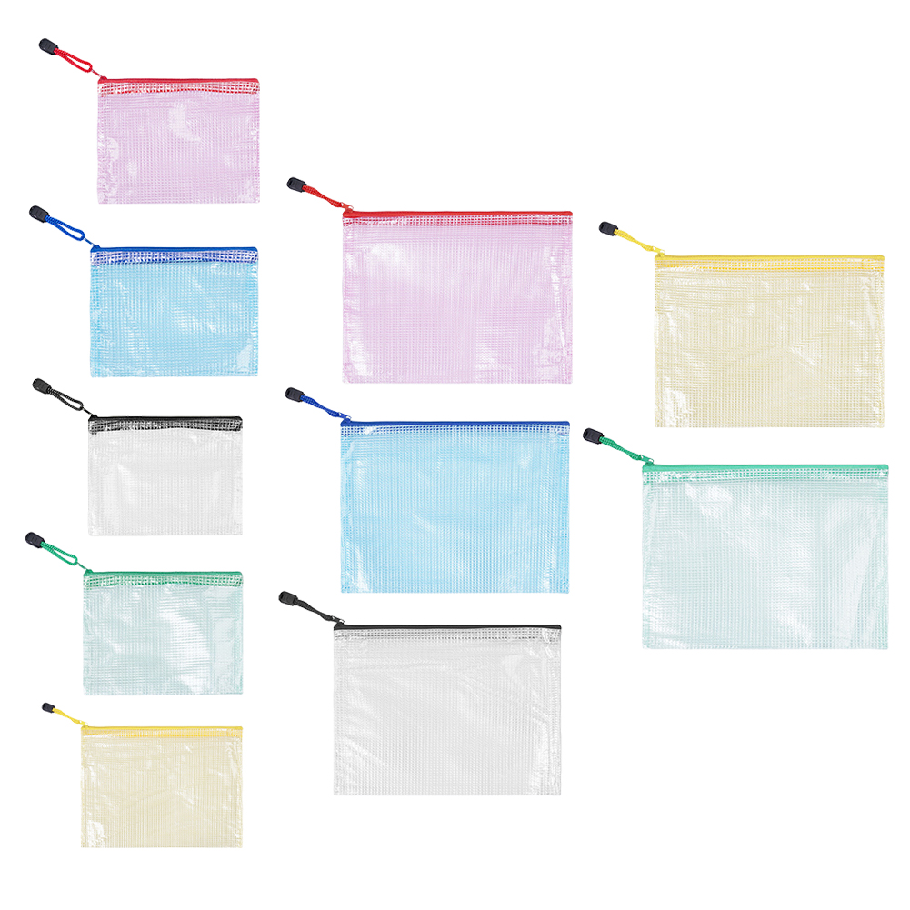 10Pcs Mesh Zipper Pouch A5 A6  - Portfolio Folder Zip avis et prix