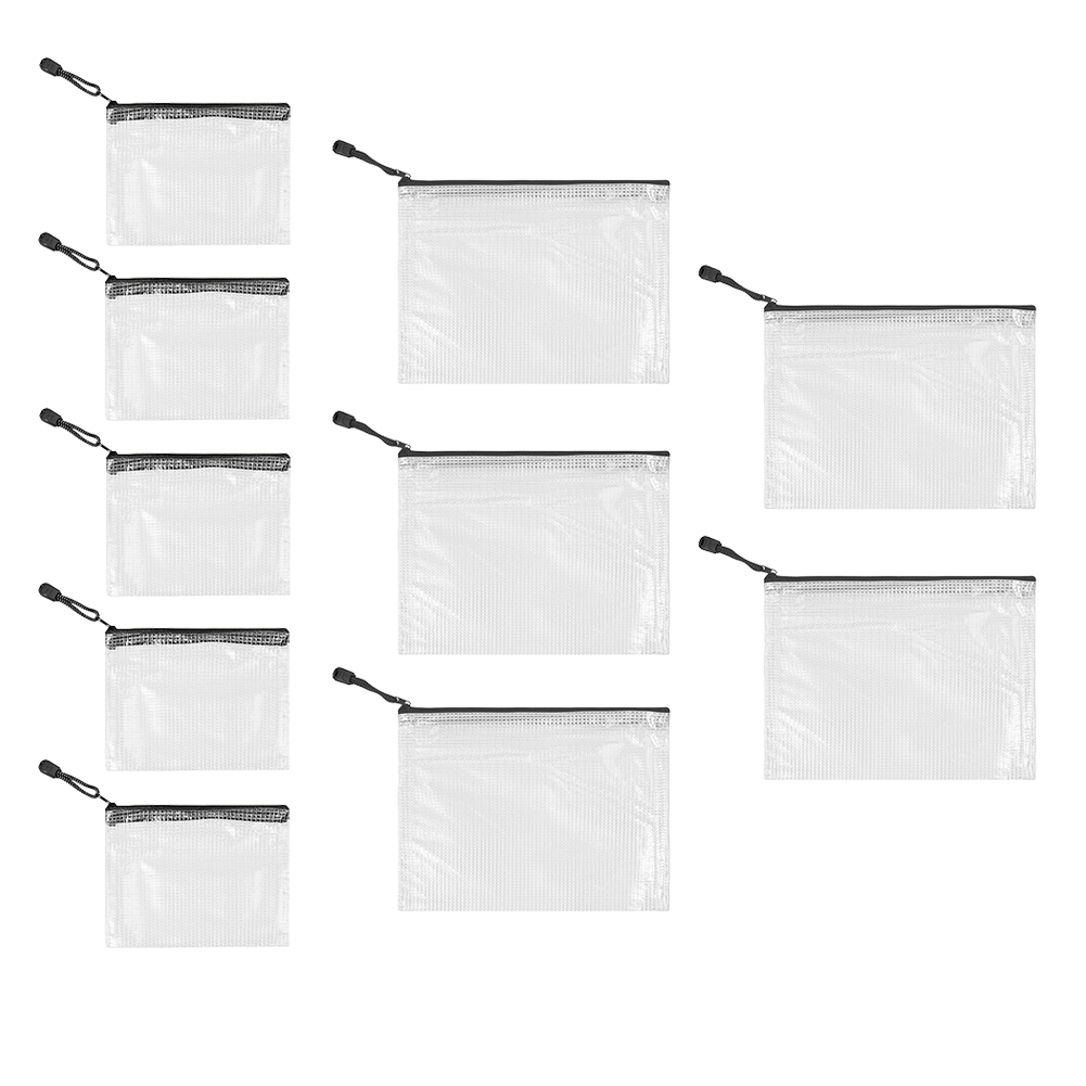 10Pcs Mesh Zipper Pouch A5 A6  - Portfolio Folder Zip avis et prix