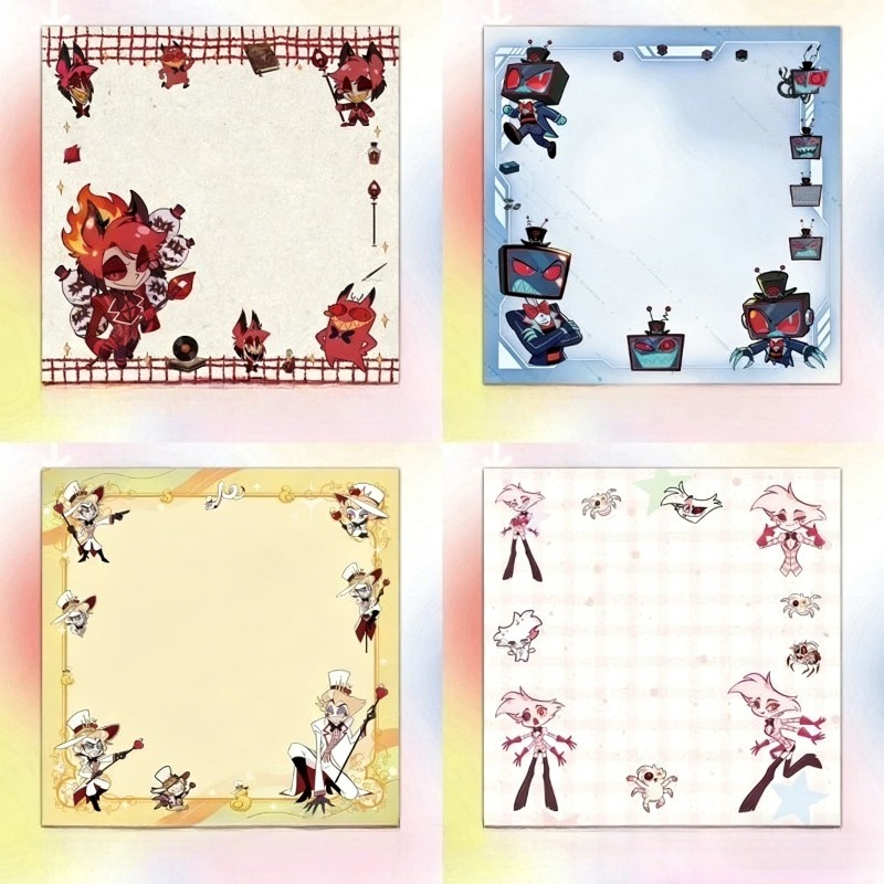 4Pcs Hazbin Hotel Zestial & Al - Stationery Office avis et prix
