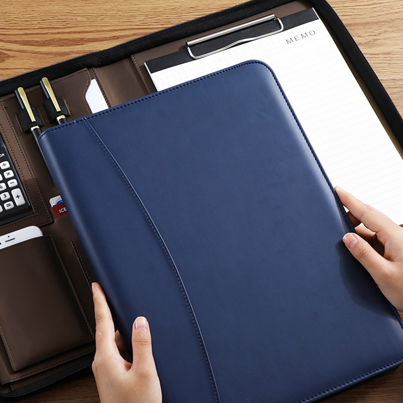 Multifunctional A4/A5 PU Leath - Portfolio Folder Zip avis et prix