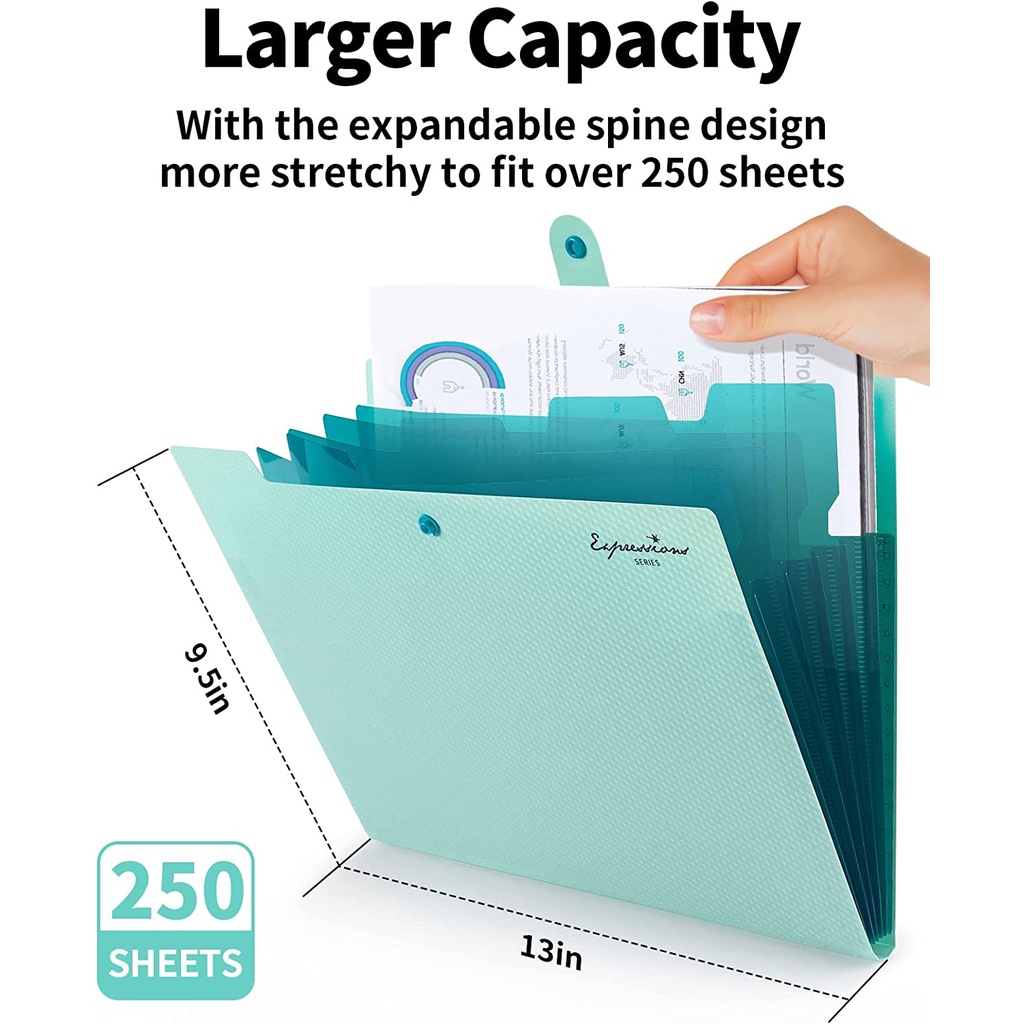 Expanding File Folder,5 Pocket - Portfolio Folder Zip avis et prix