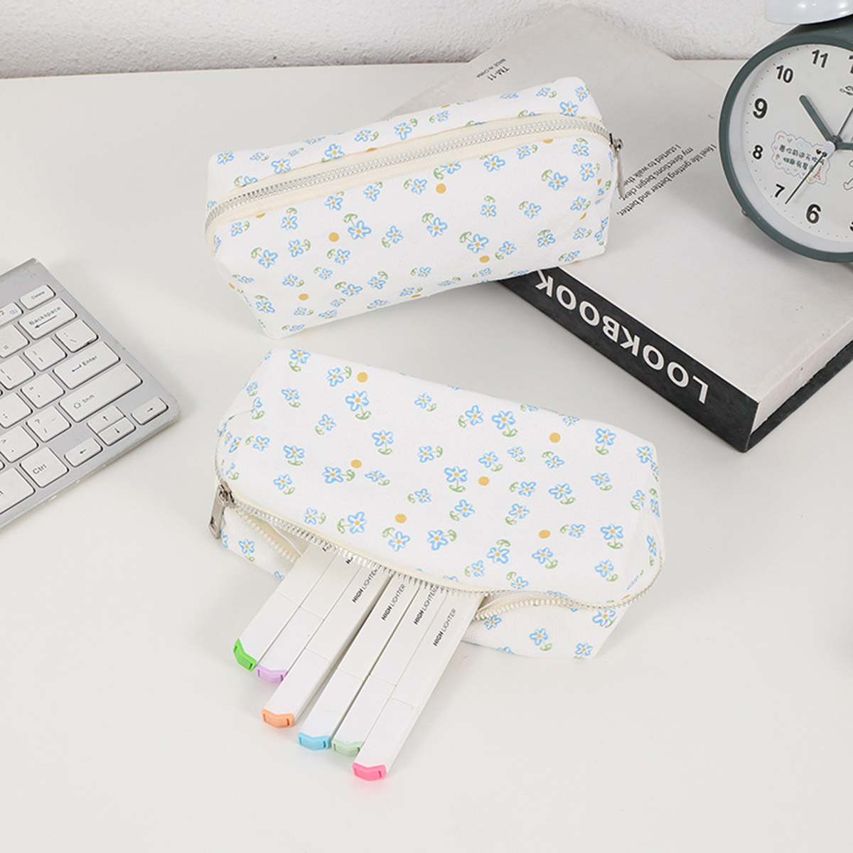 Simple floral printed pencil c - Stationery Office And School Supply Stores avis et prix