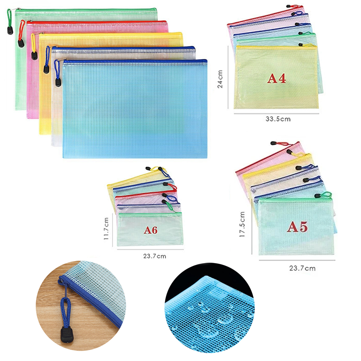 5PCS Stationery Storage Folder - Portfolio Folder Zip avis et prix