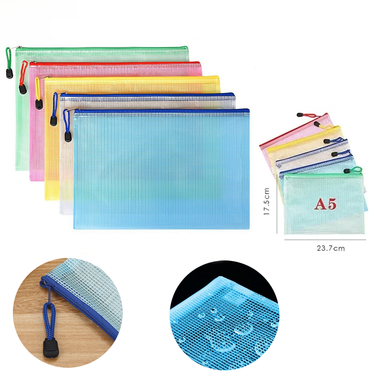 5PCS Stationery Storage Folder - Portfolio Folder Zip avis et prix