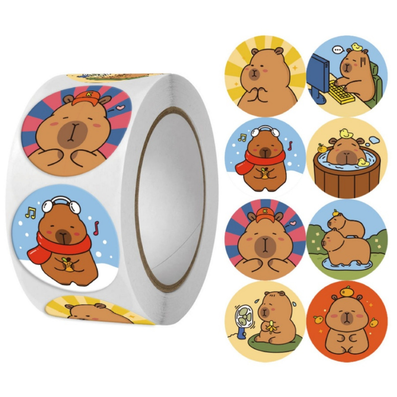 500pcs/pack Capybara Stickers  - Label Printer Tape avis et prix