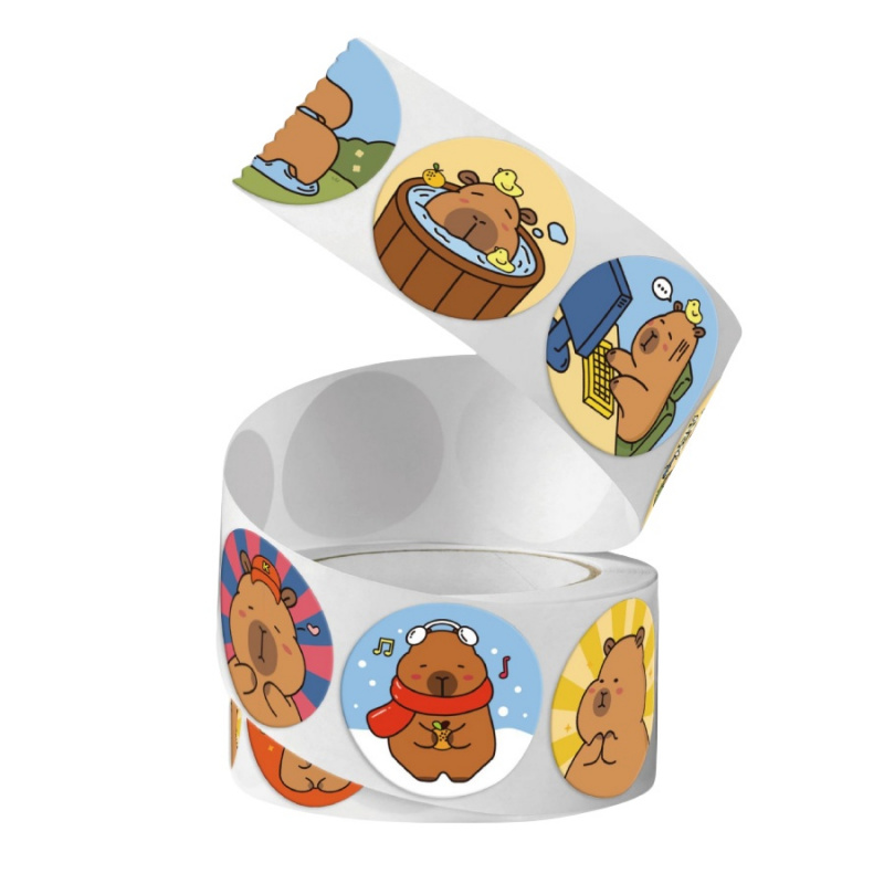 500pcs/pack Capybara Stickers  - Label Printer Tape avis et prix