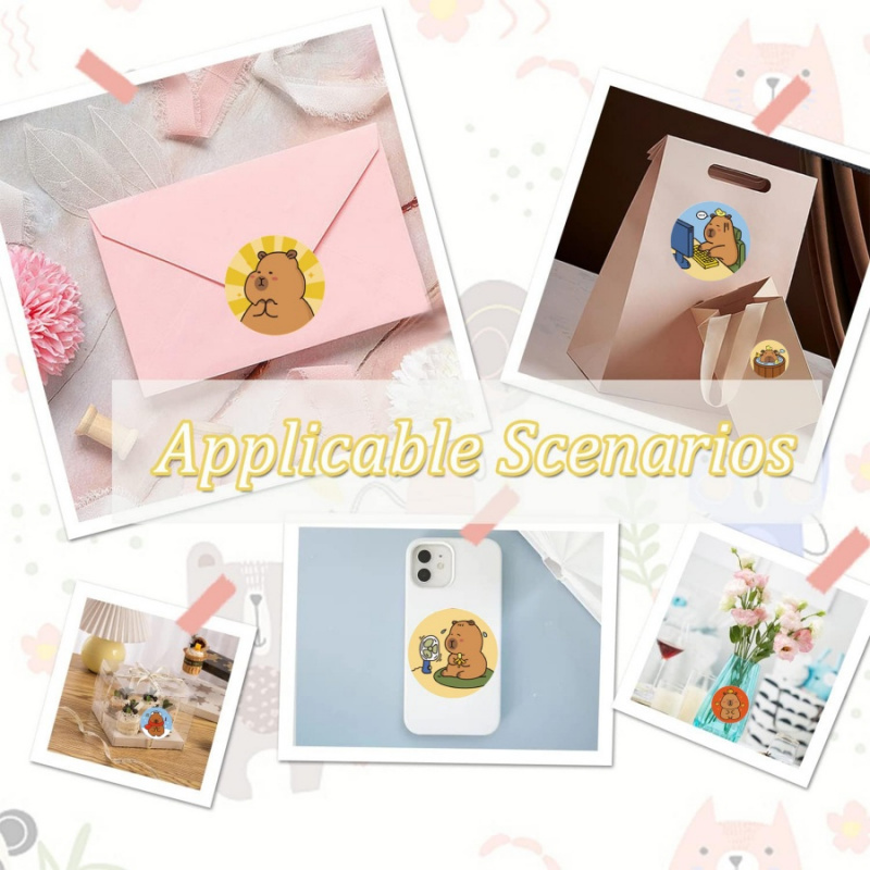 500pcs/pack Capybara Stickers  - Label Printer Tape avis et prix